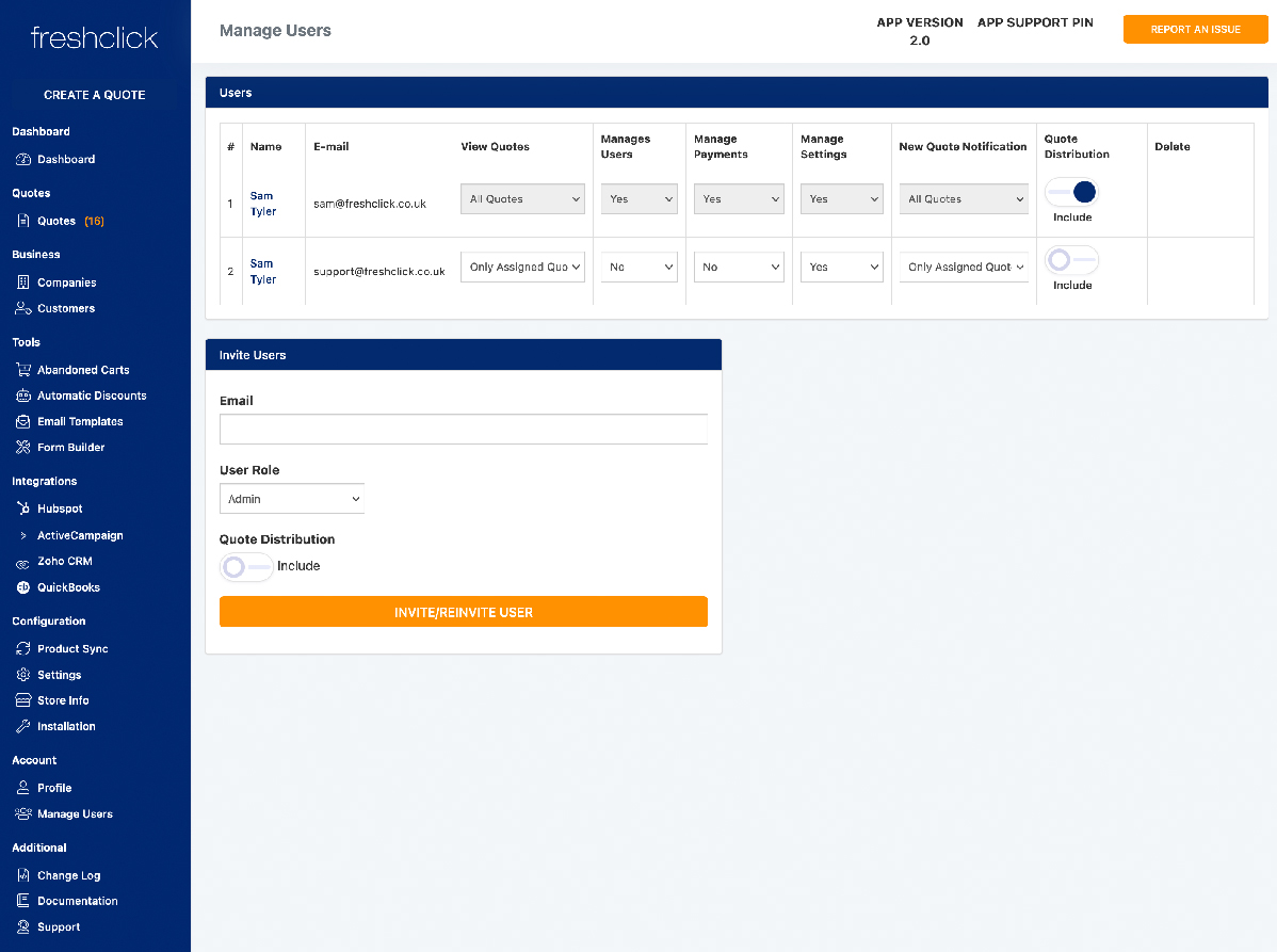 Manage Users